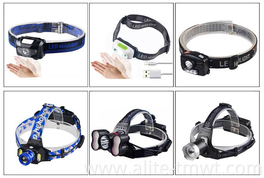 LED usb rechargeable motion sensor high power led headlamp